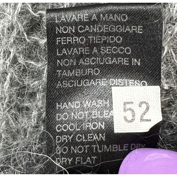 Roberto Collina Sweater Womens M Gray Ombre Mohair Wool Blend Knit Pullover Soft - Picture 12 of 13